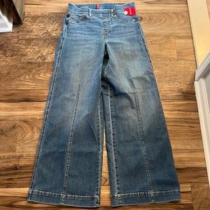NWT Spanx Seamed Front Wide Leg jeans sz medium petite